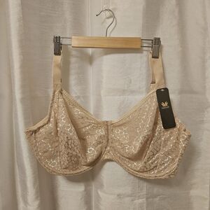 38C Beige Lace NWT Unlined Underwire WACOAL Alluring Full Figure Bra #855107 40G